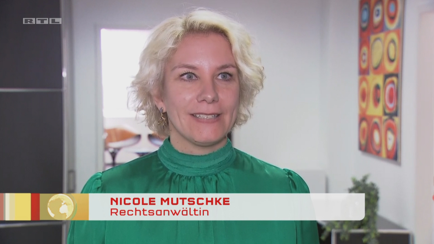 Nicole Mutschke Kanzlei Experte Anwalt TV rtl Nachrichten