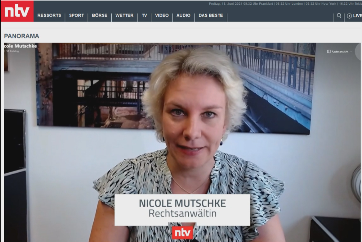 Nicole Mutschke Kanzlei ntv experte anwalt medienrecht