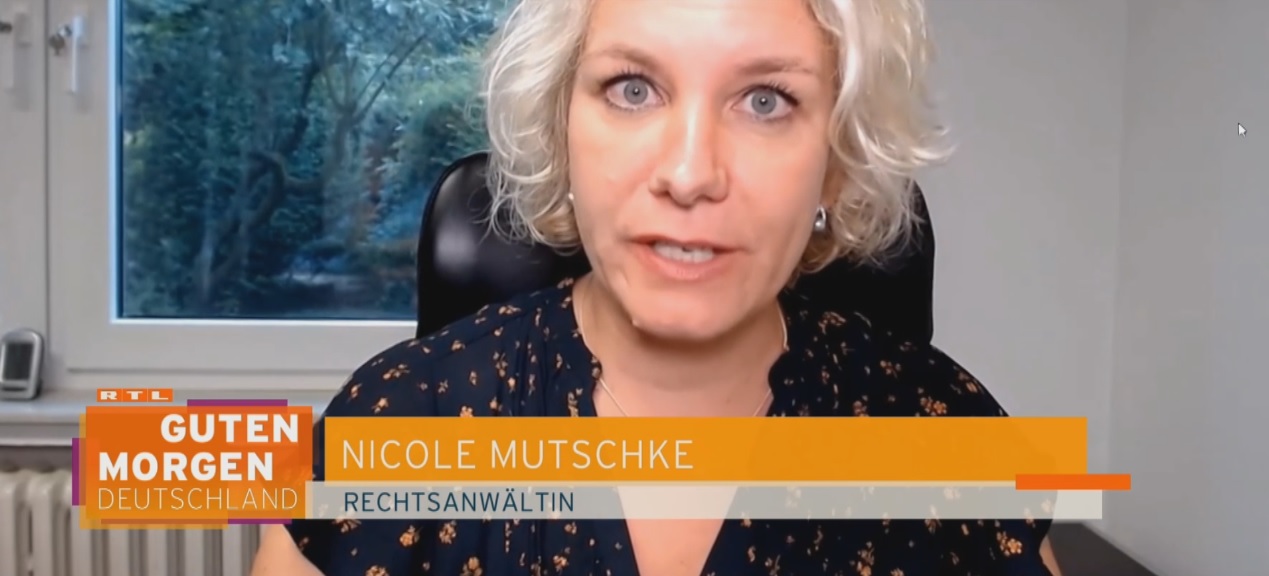 Nicole Mutschke Kanzlei Experte Anwalt TV corona gmd rtl arbeitsrecht
