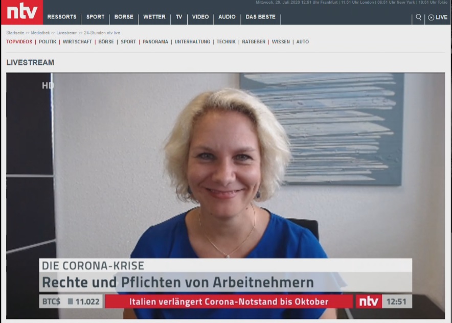 Nicole Mutschke Kanzlei Experte Anwalt TV ntv news corona