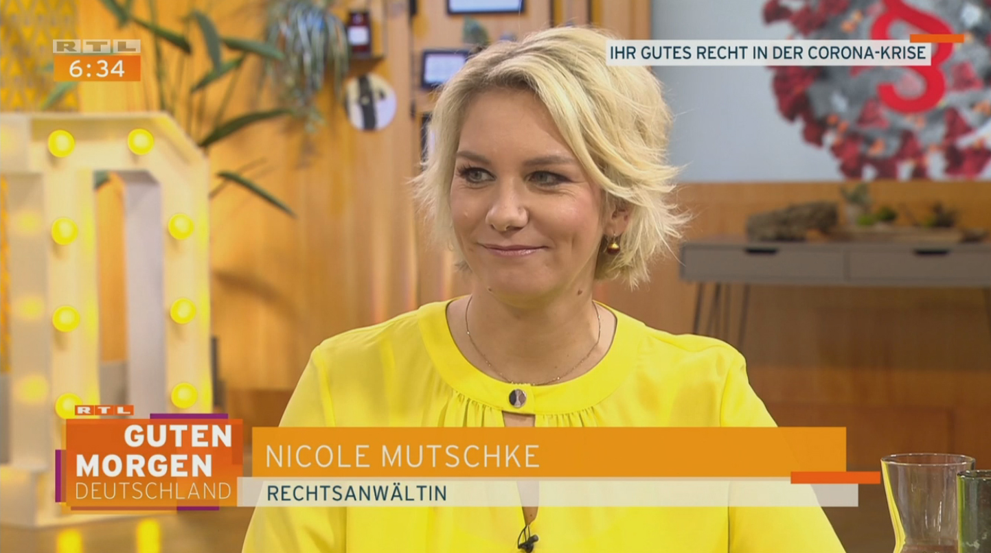 Nicole Mutschke Kanzlei Experte Anwalt TV corona gmd rtl