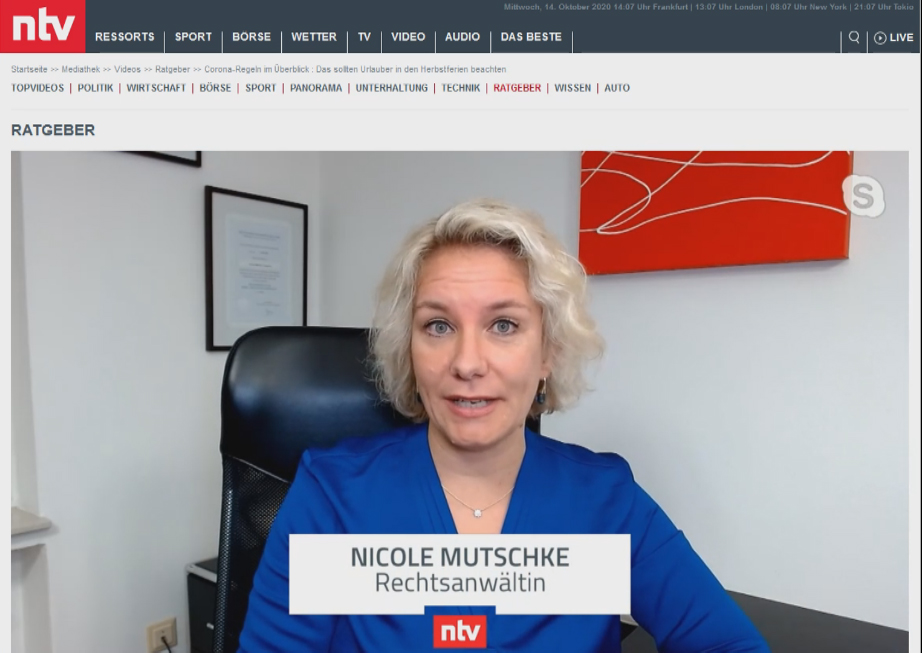 Nicole Mutschke Kanzlei Experte Anwalt TV ntv news