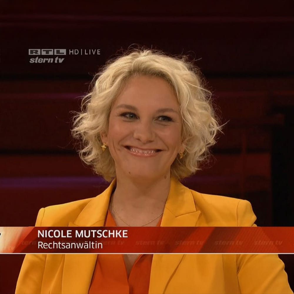 Rechtsanwältin Nicole Mutschke zu Gast bei SternTV RTL